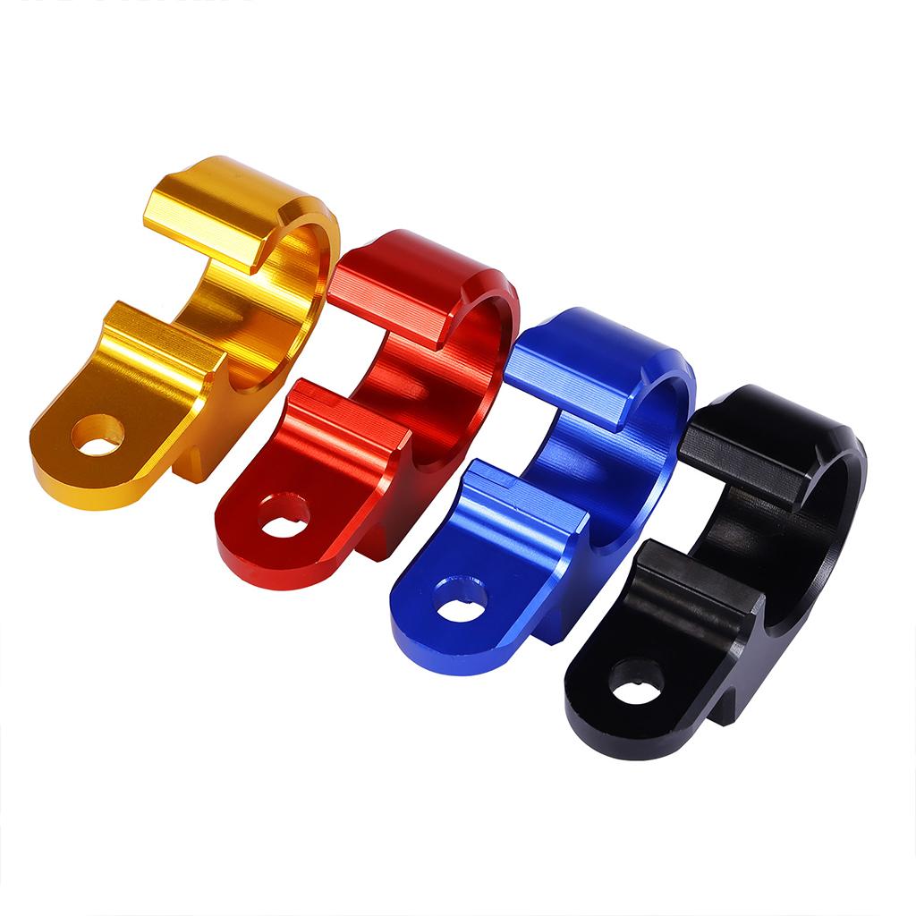 2x Motorcycle Metal Brake Line Hose Cable Clamp Holder Hardware Black