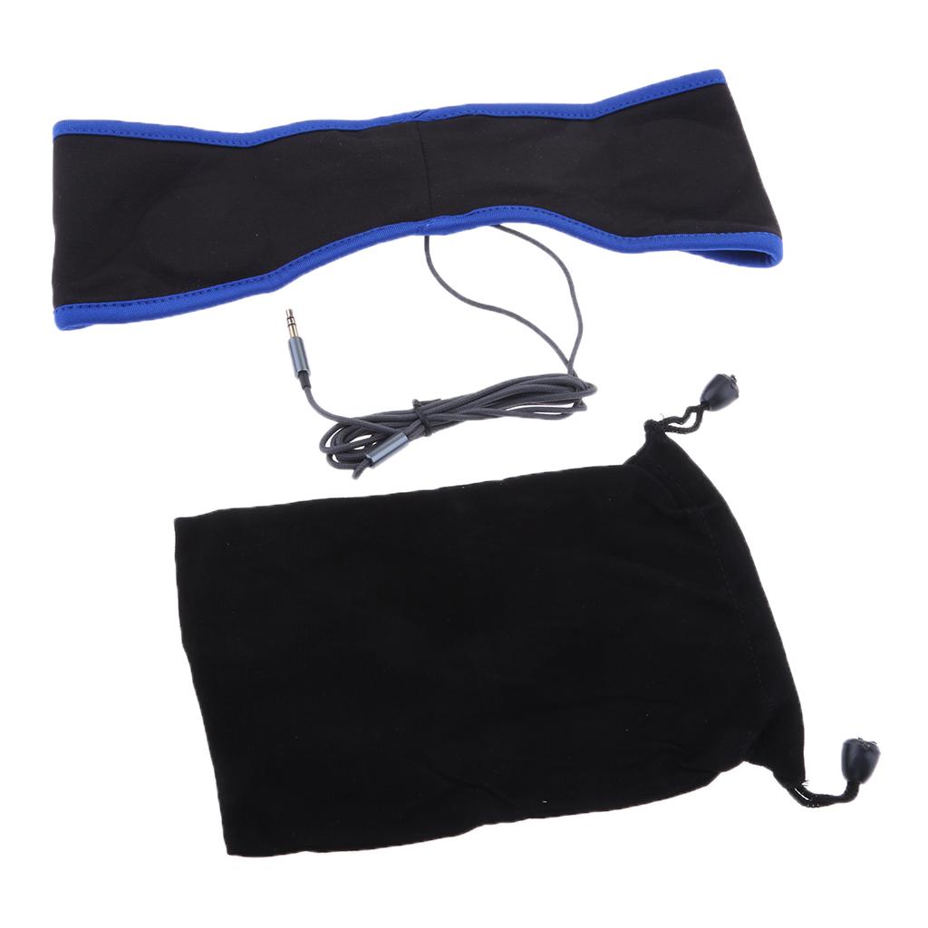 Soft Noise Cancelling Wired Sleep Headband Headphones Eye Mask with