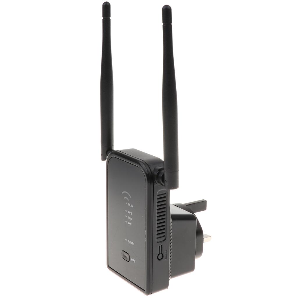300Mbps WIFI Signal Amplifier Wireless Network Router Dual antenna, UK