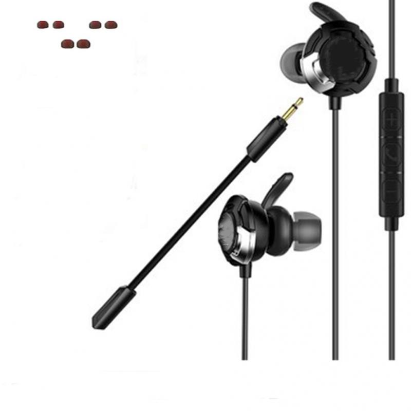 Wired Gaming Earphones with Mic Volume Control and Noise Isolating Black A