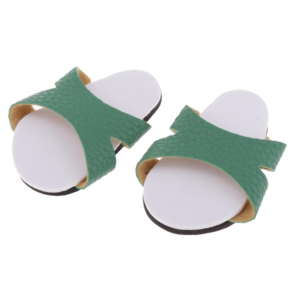 Fashion Shoes Slippers for 18'' Dolls Clothes Accessory Green