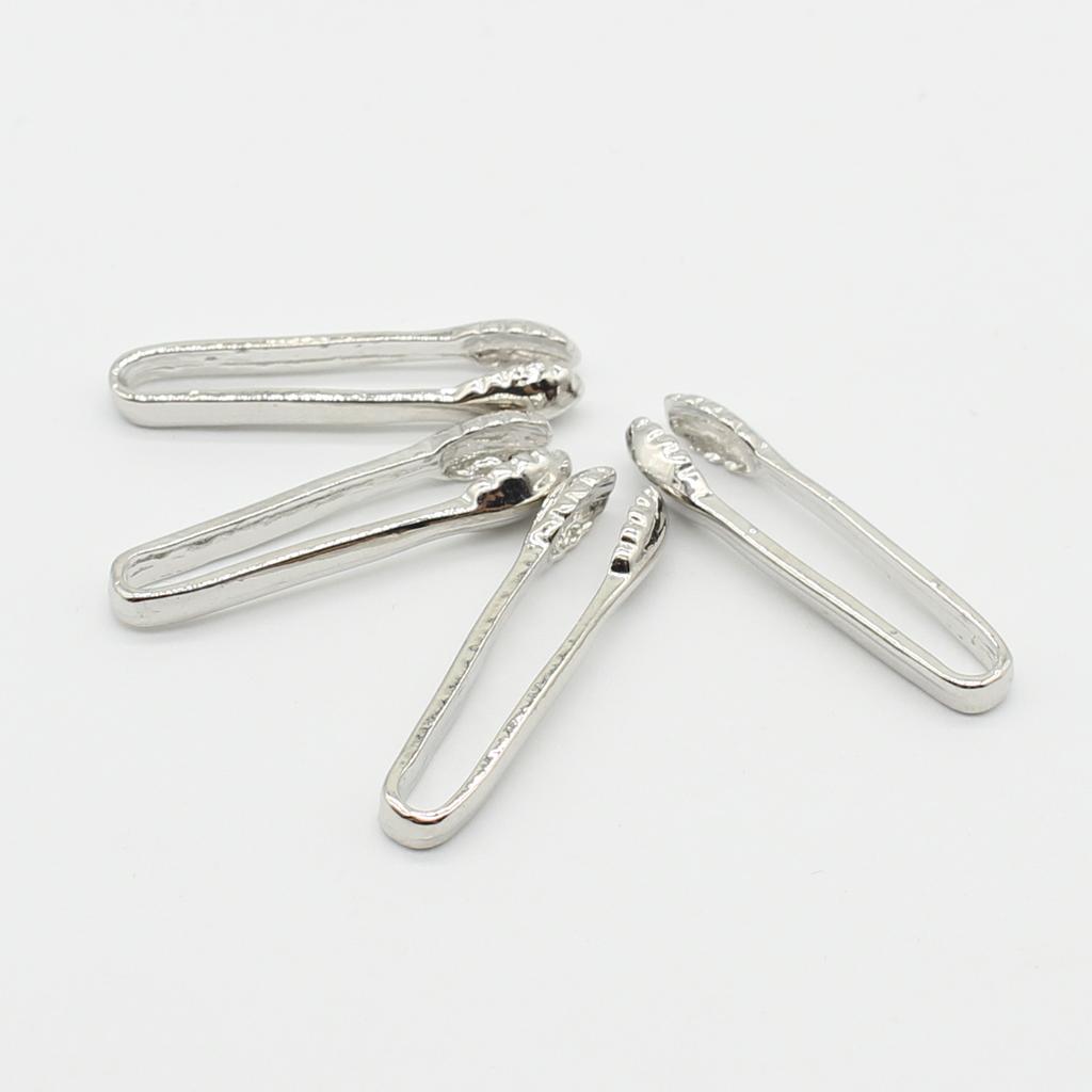 3x4 Pieces 1/12 Metal Tongs Food Clip Cookware Dollhouse Miniature Furniture