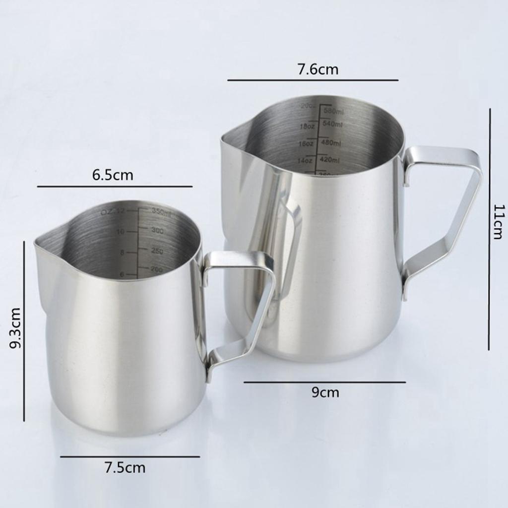 Stainless Steel Milk Frothing Pitcher for Espresso Machines, Latte Art ...