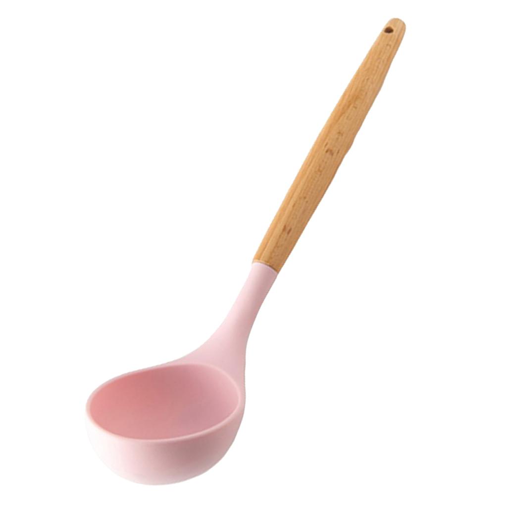 Silicone Kitchenware Silicone Cooking Utensil with Wood Handle For Kitchen C