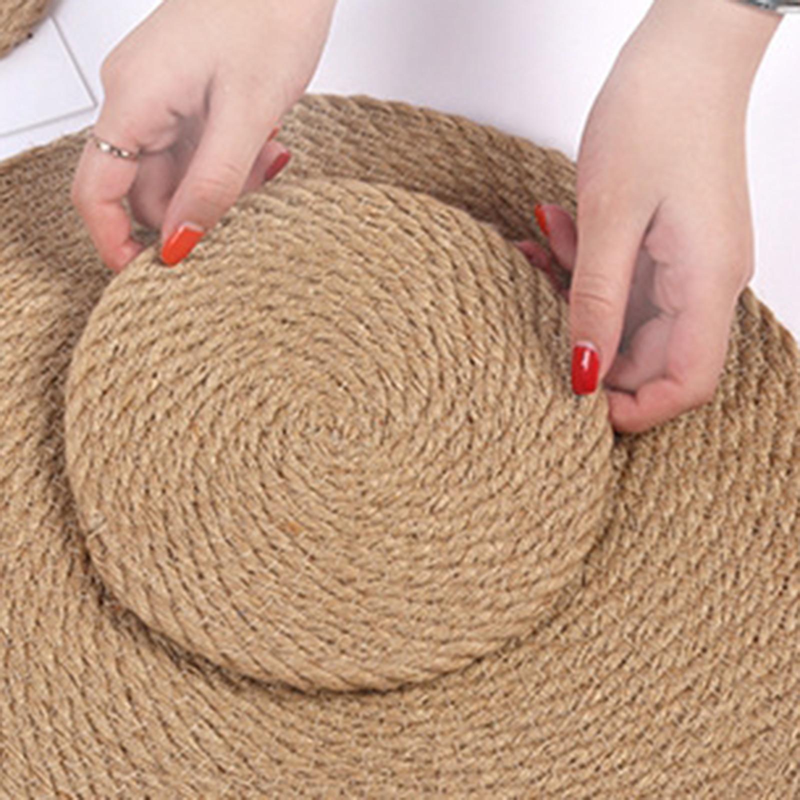 Weave Placemat Heat Resistant Grass Straw Mats Woven Placemats 18cm