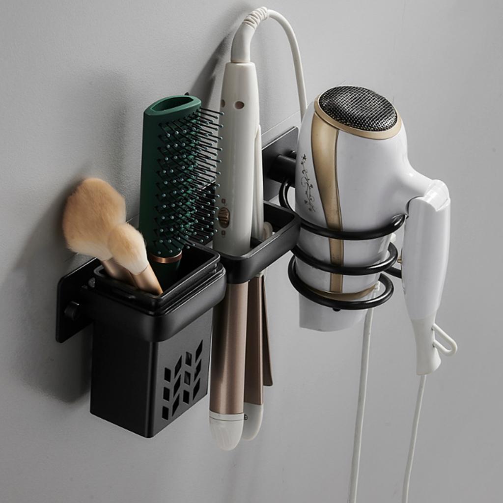 Hair Dryer Holder, Wall Mount Hair Dryer Hanging Rack,Spiral Blow Dryer