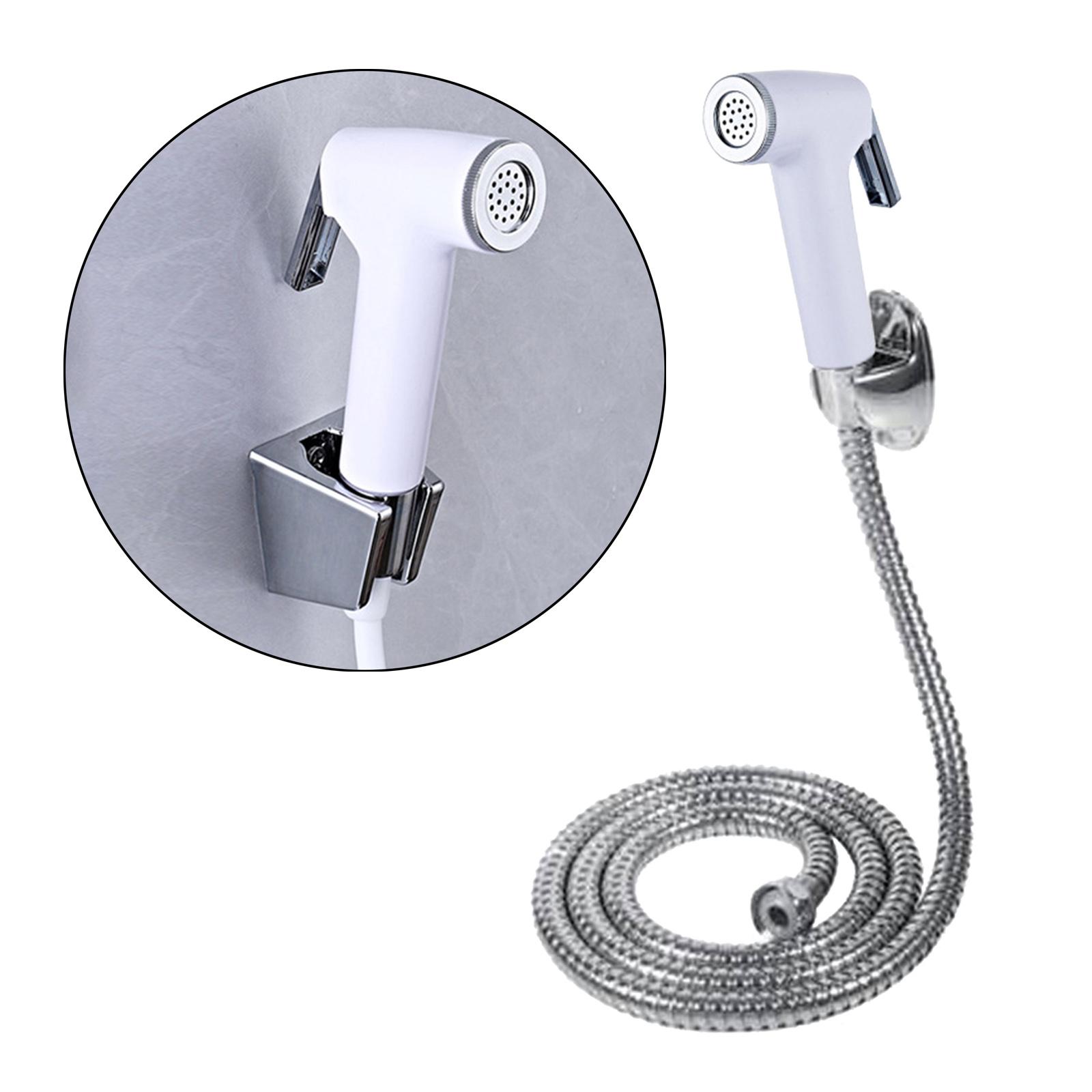 Handheld Toilet Bidet Sprayer Cleaning Diapers with Hose for Cleaning White