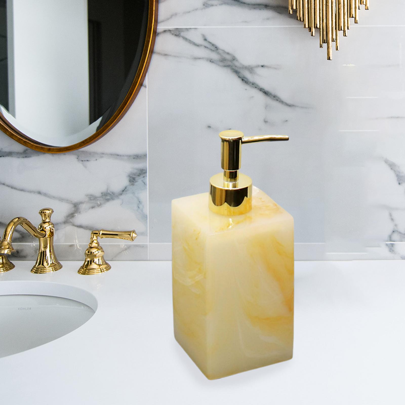 Pump Bottle Dispenser Liquid Shampoo Dispenser for Home Kitchen Yellow