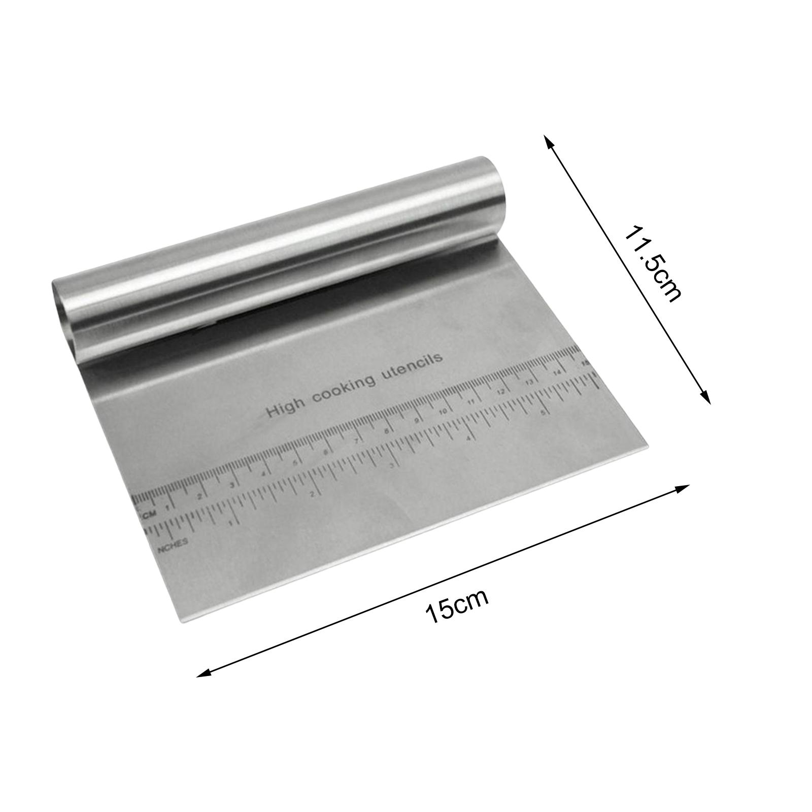 5xStainless Steel Scraper with Scale Pizza Cutter for home