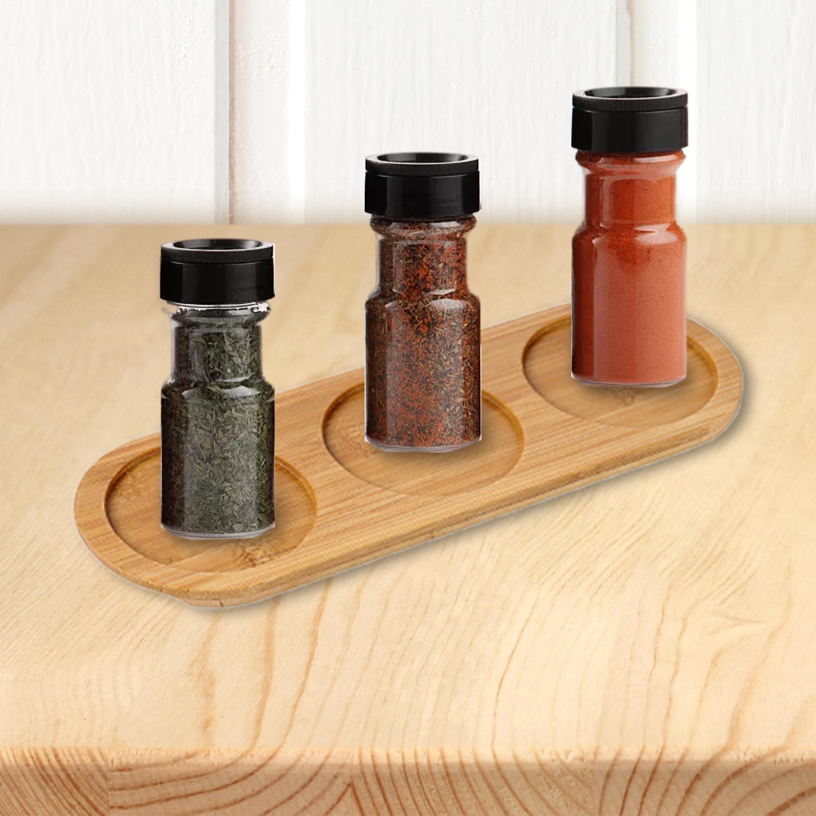 Round Bamboo Service Tray Bamboo Food Tray for Farmhouse Kitchen Restaurants