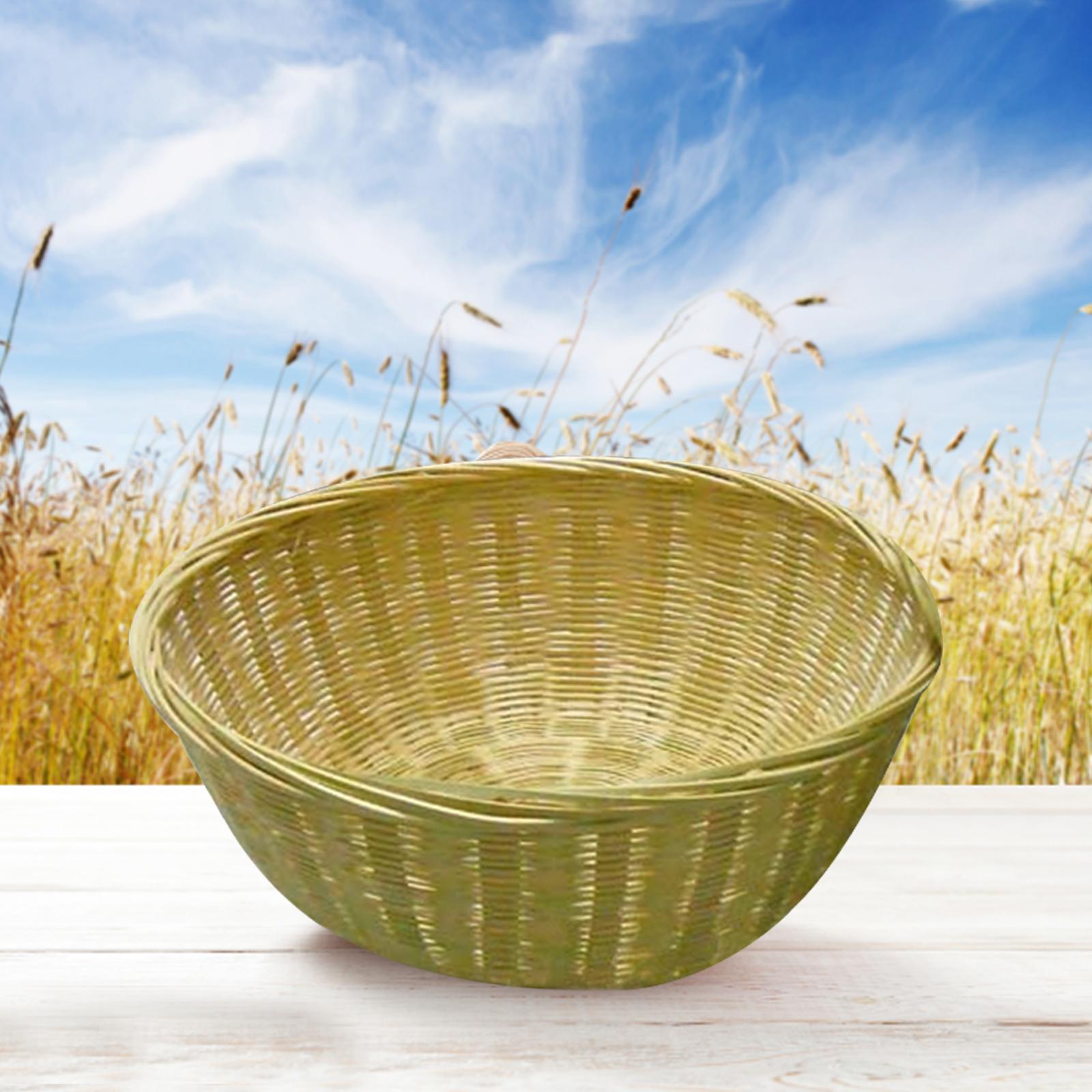 Round Food Serving Basket for Refrigerator Centerpiece Display Restaurant 24cmx8cm