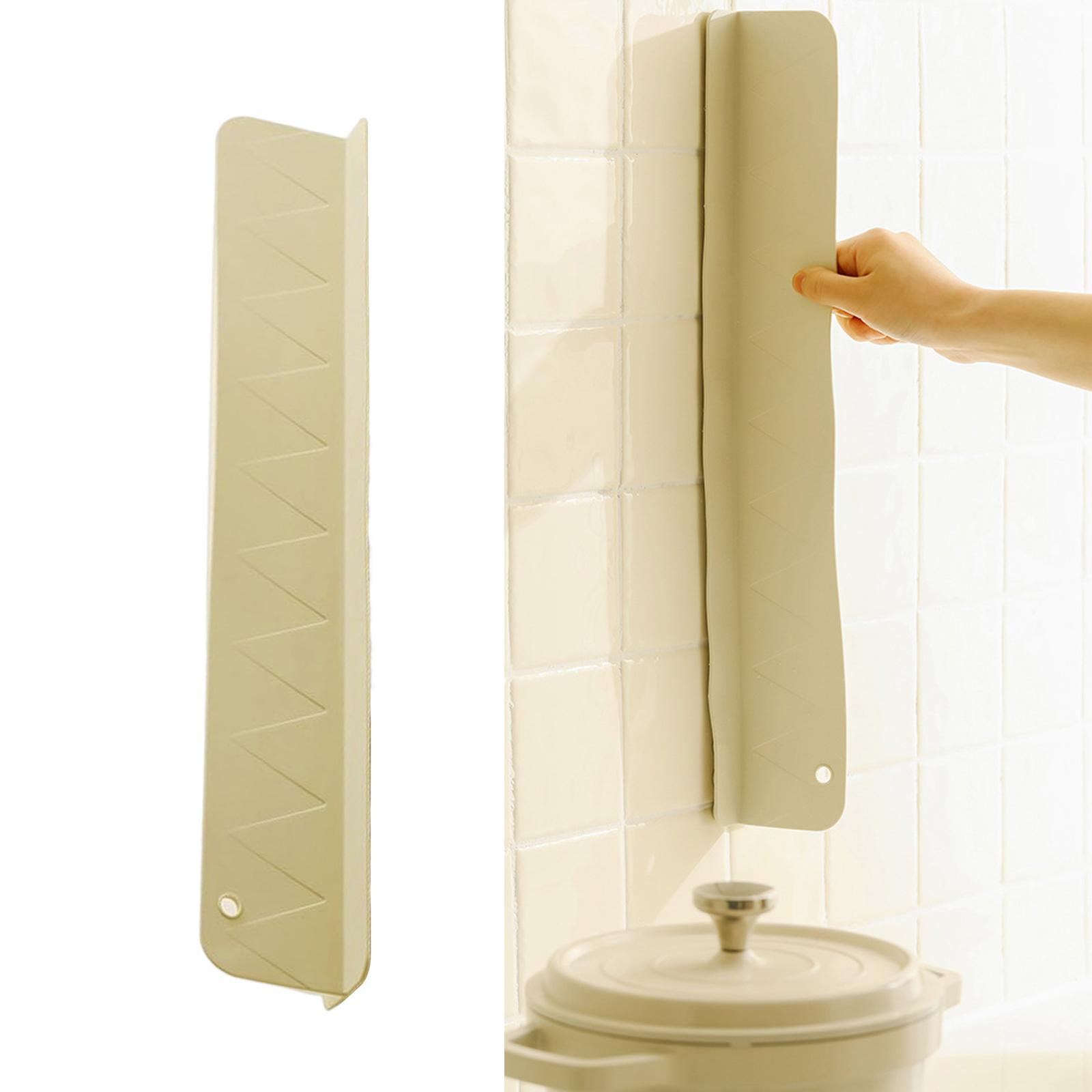 Kitchen Island Sink Backsplash Guard Lightweight for Sink Bathroom Household Beige