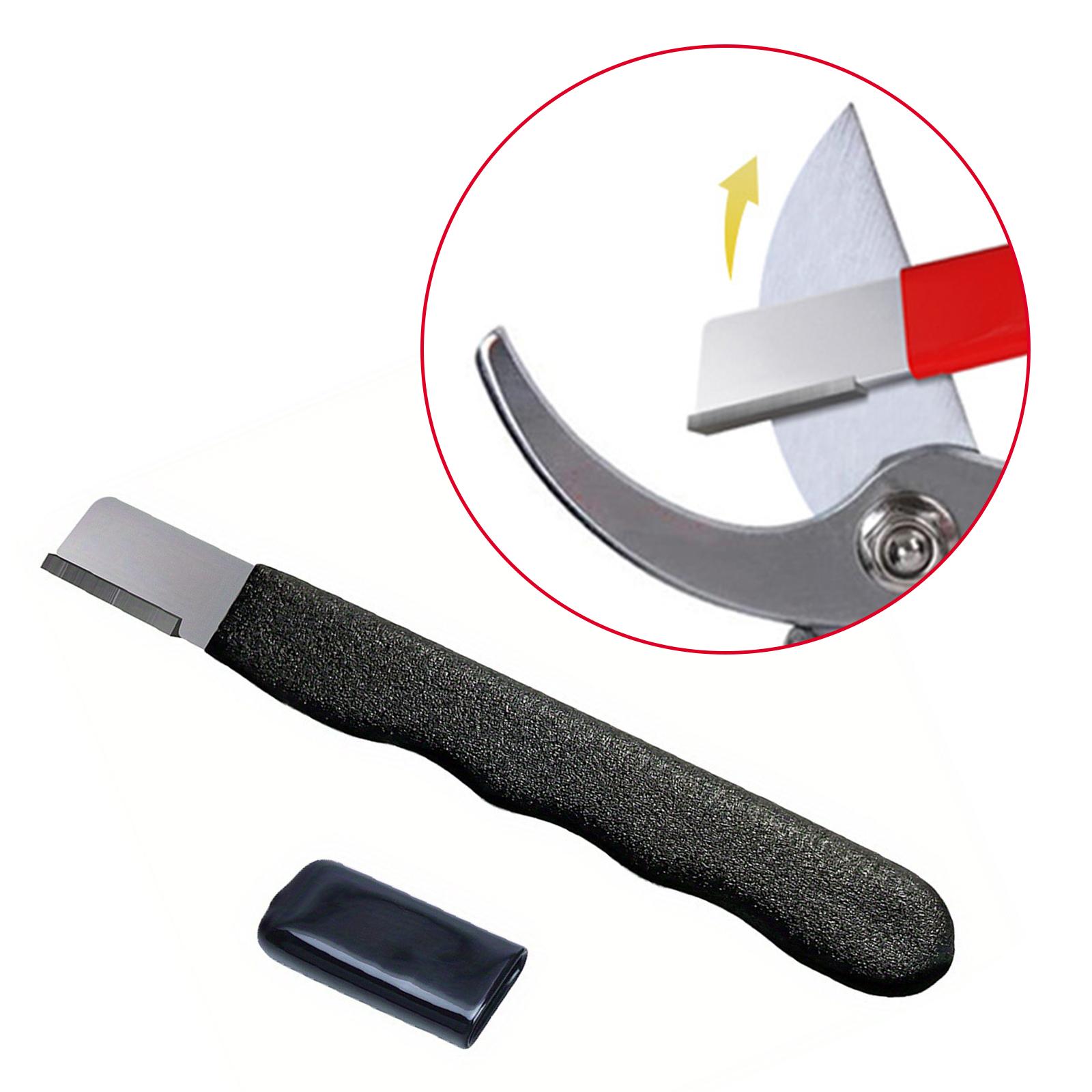 Gardening Pruning Sharpener Garden Knife Sharpener for Camping Hiking Kitchen Black