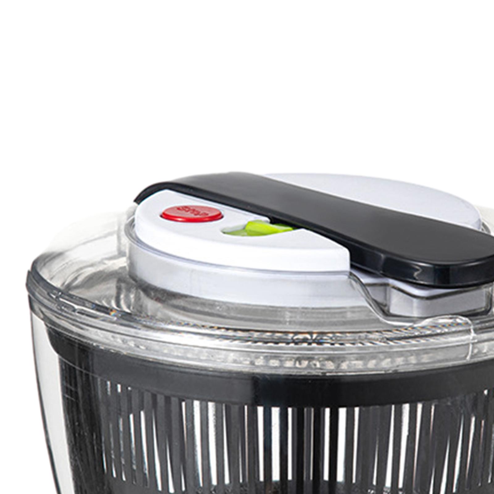 Vegetable Washer Dryer Lettuce Strainer Dryer for Salad Preparation Draining Black