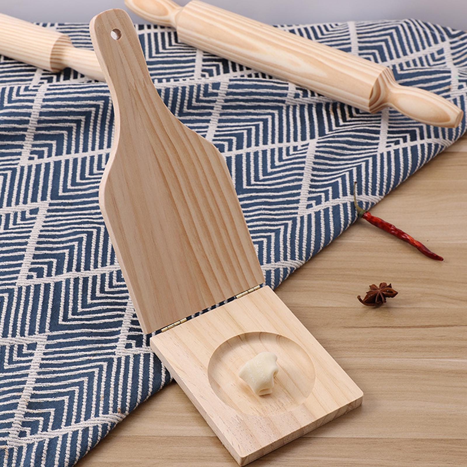 3xTostones Maker Cooking Utensil Gadgets Manual Wooden Plantain Tostones Press