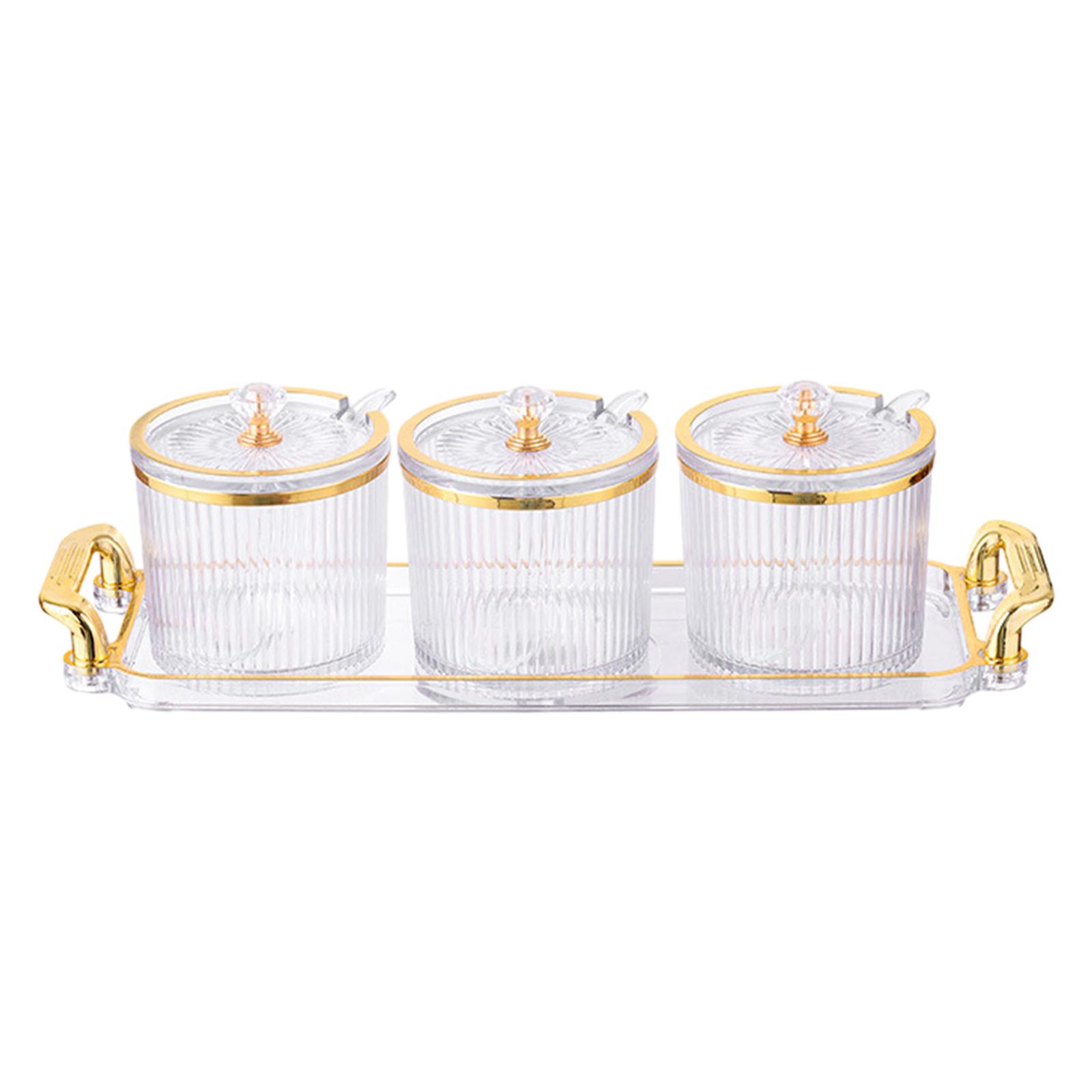 Condiment Canisters Set with Spoon