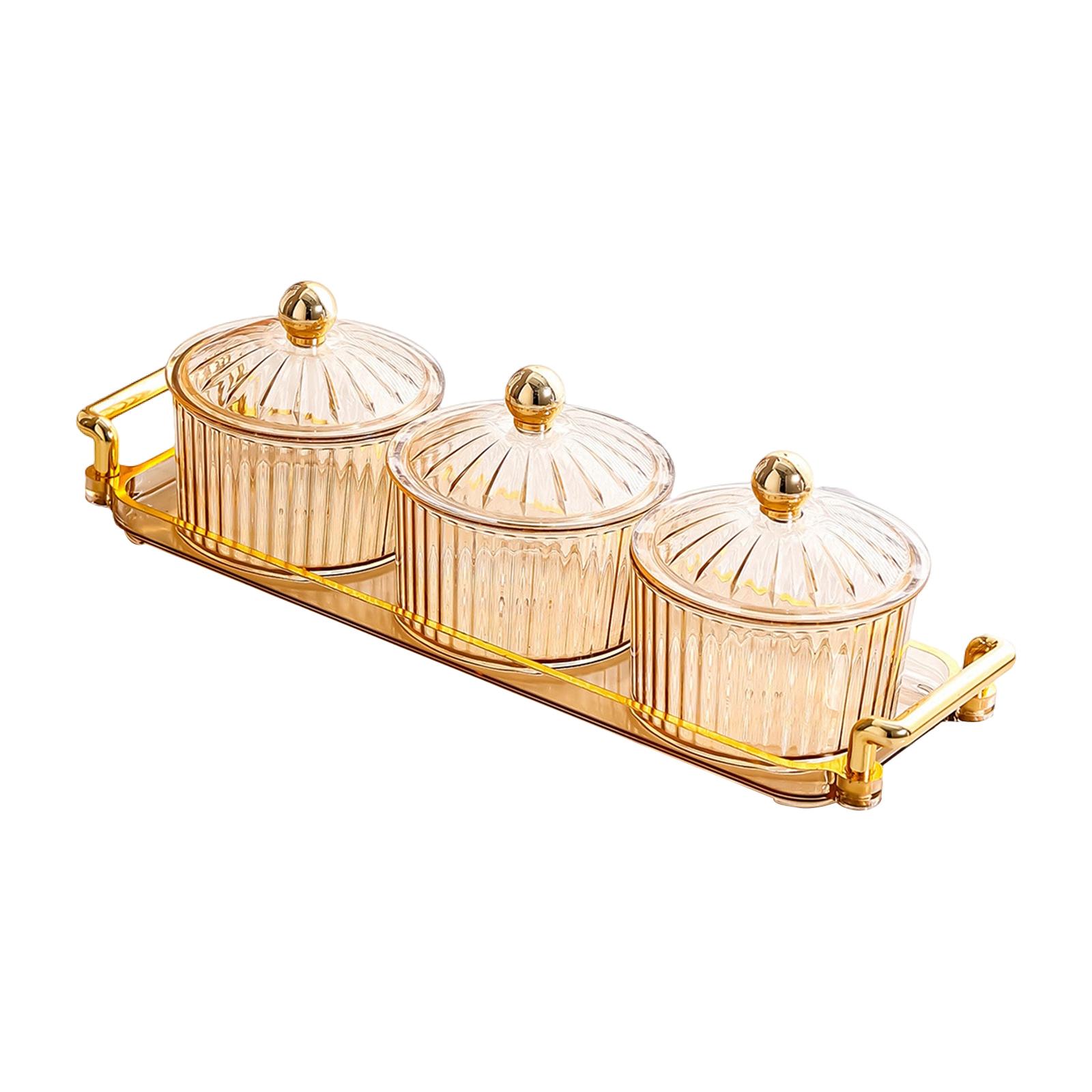 Serving Plate with 3 Round Discs