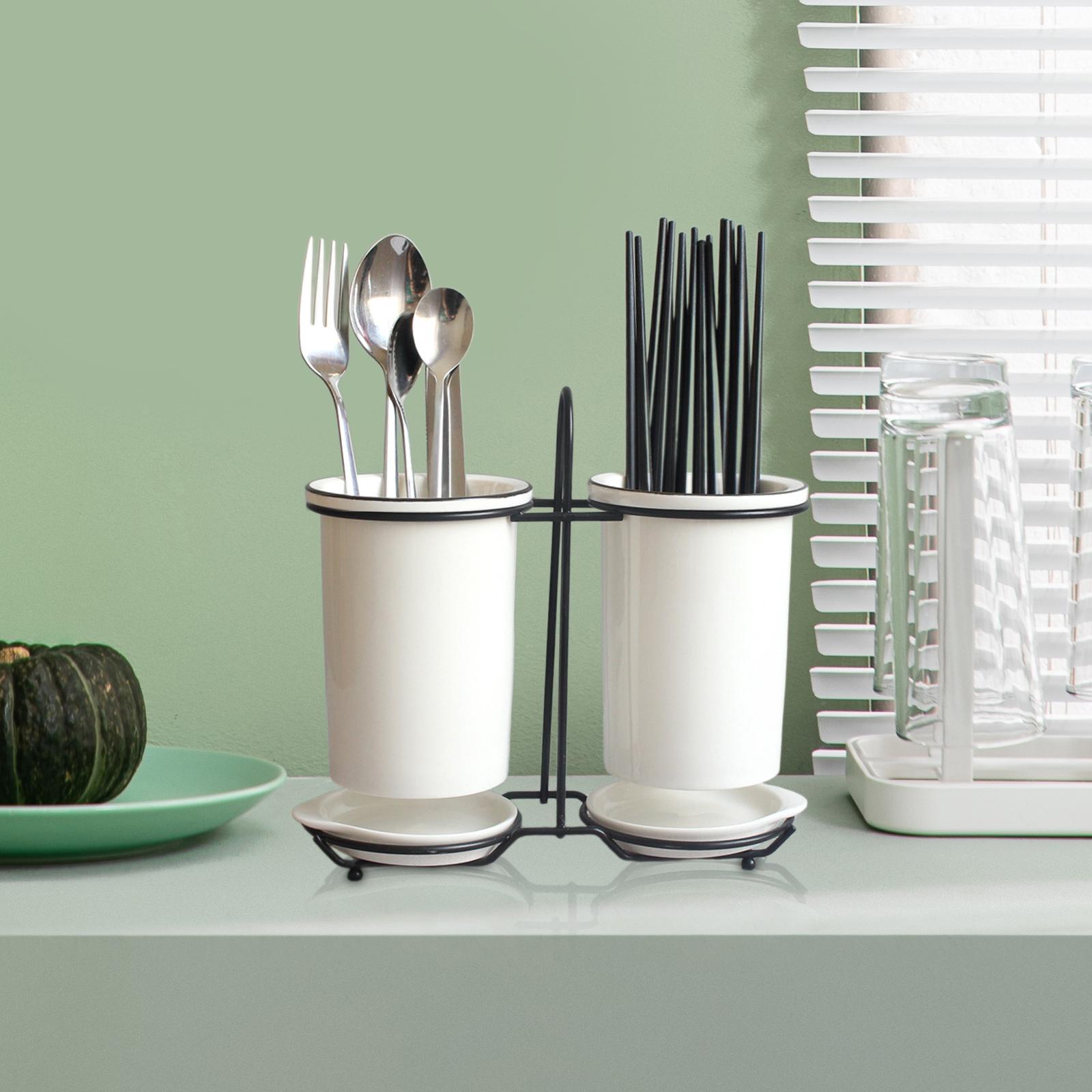 Chopsticks Cage Ceramic Practical Modern Kitchen Container Chopsticks Holder A