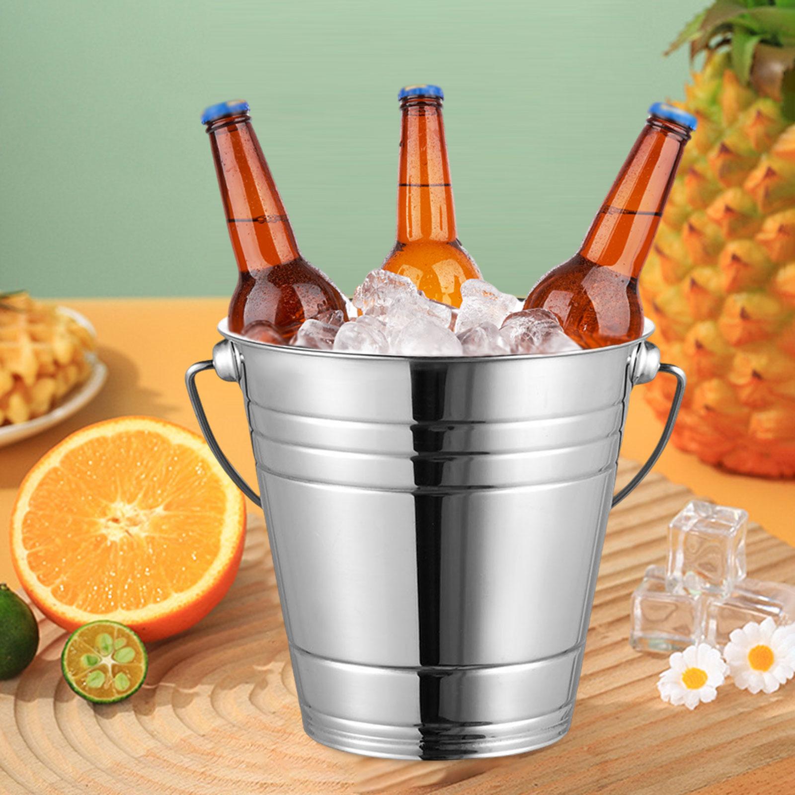 Stainless Steel Ice Bucket Multiuse for Family Gatherings Restaurant Parties 3000ML