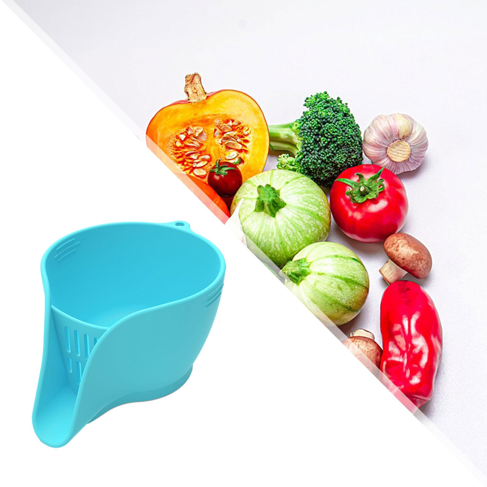 Multifunctional Drain Basket with Spout Drainer Food Basket Washing Colander green