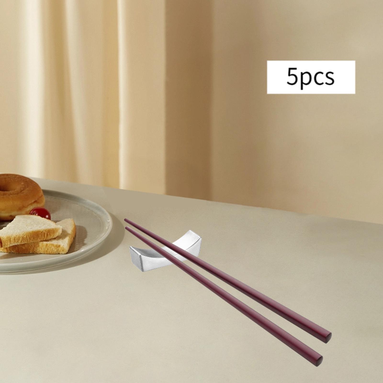 Chopsticks Holder Sturdy Chopsticks Rest Rack for Restaurant Hotel Household Silver