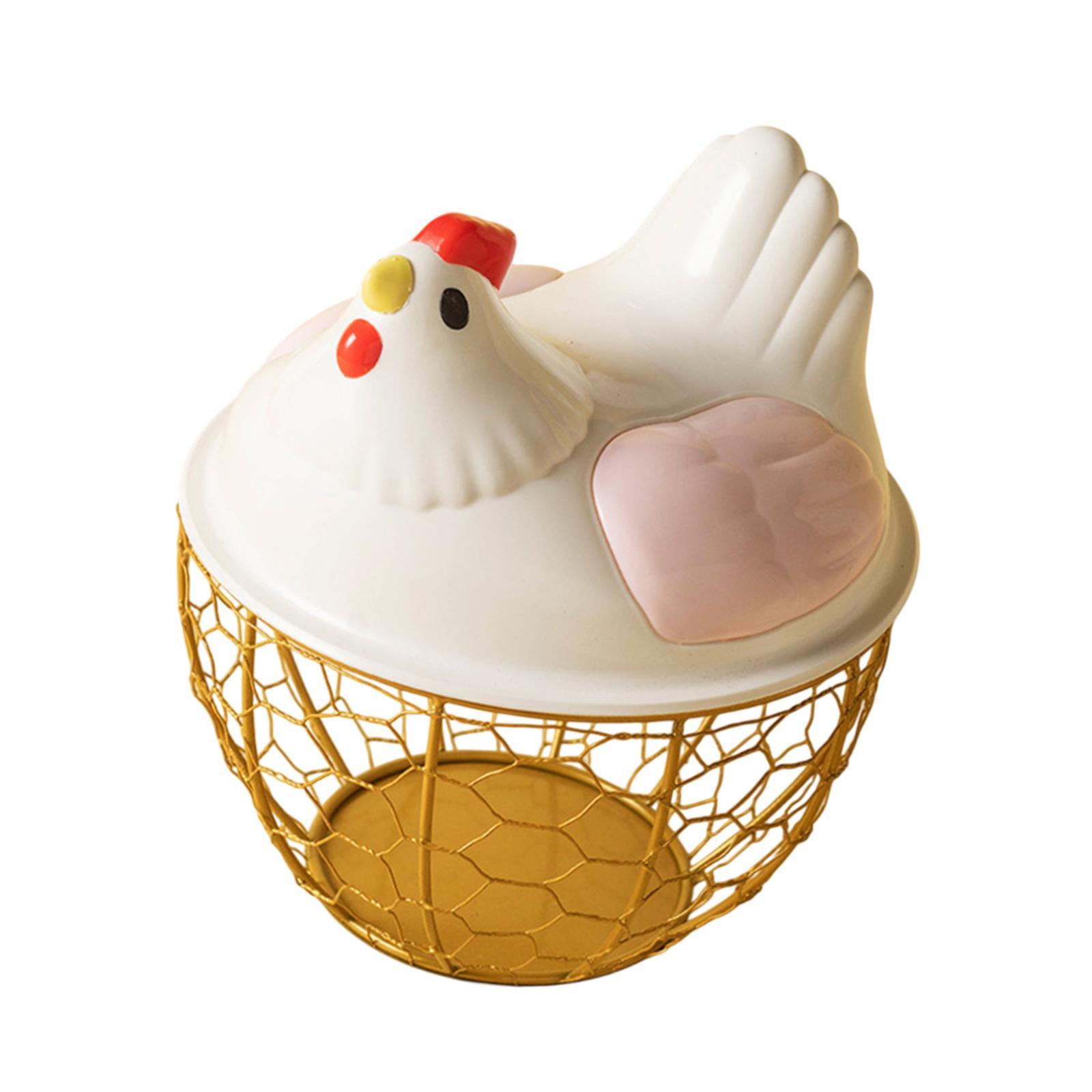 Chicken Egg Basket Pink Gold