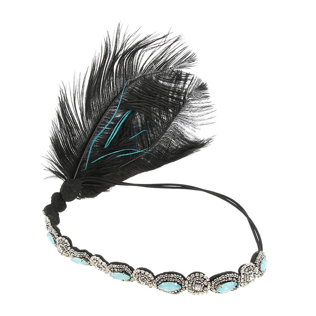 flapper headband feather