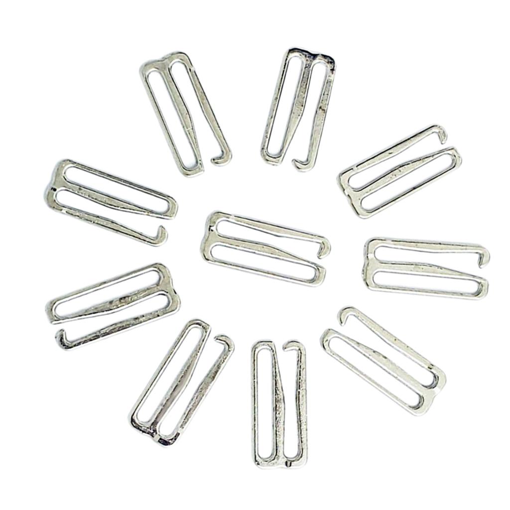 10pcs Metal Replacement Bra Strap Slide Hooks Fig 9 Lingerie Adjuster 25mm