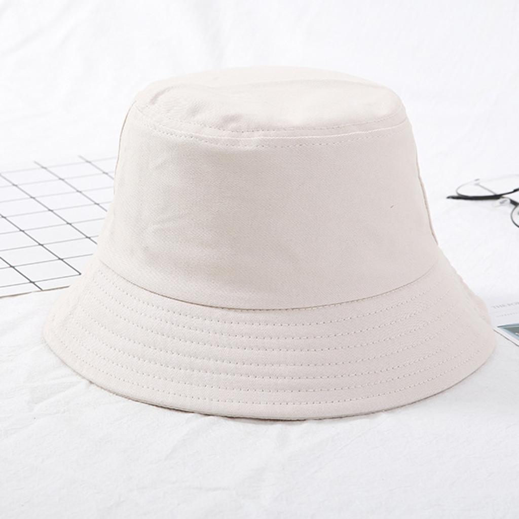 Fashion Women Men Folding Fisherman Hat Unisex Hip Hop Bucket Cap Beige