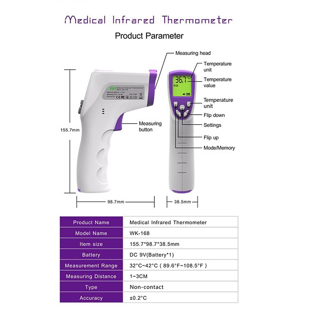 Forehead Thermometer Digital for Kids Fever Body Temp Measure Tools