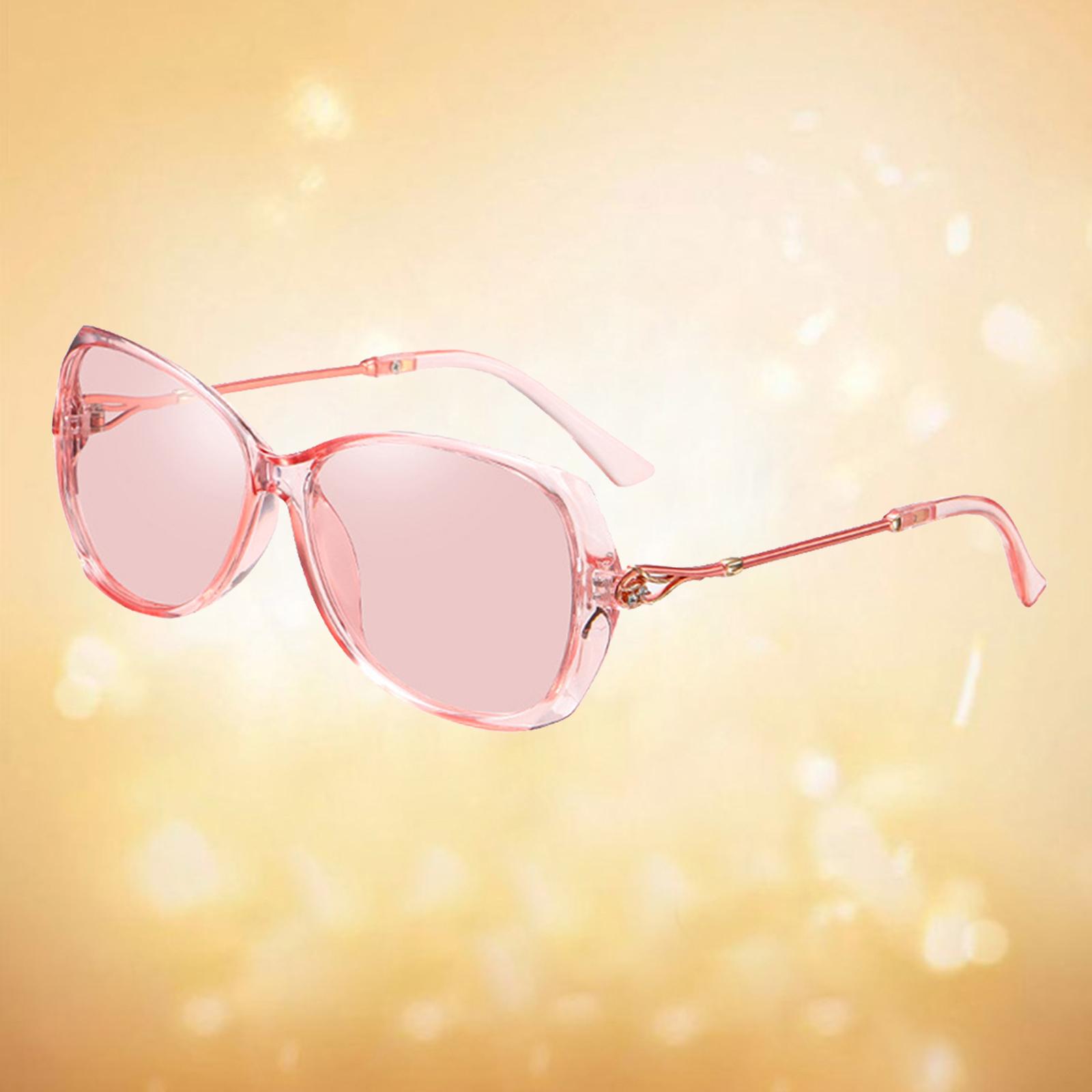 Women Sunglasses Fashion Polarized Driving Sun Glasses Pink Change Lens