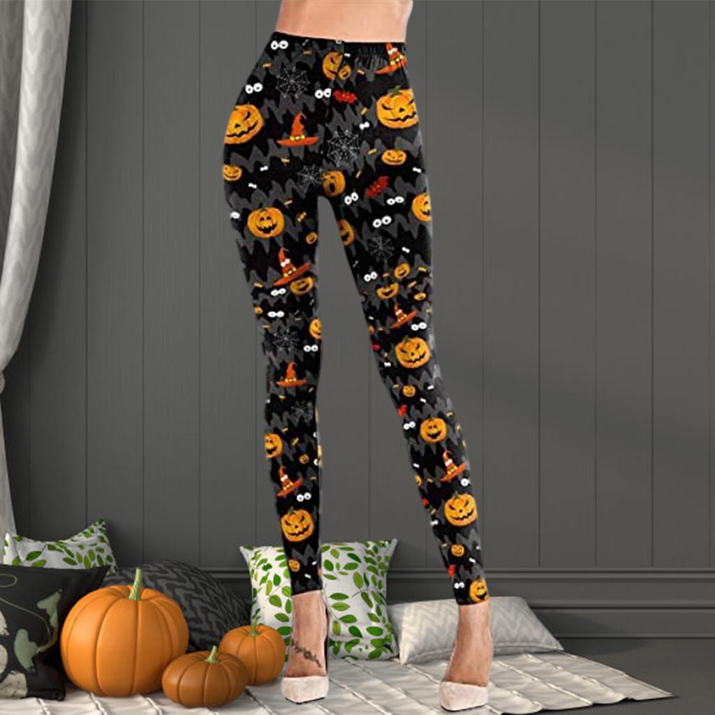 Women High-waist Pants Hip-lifting Leggings Halloween Costumes Hat
