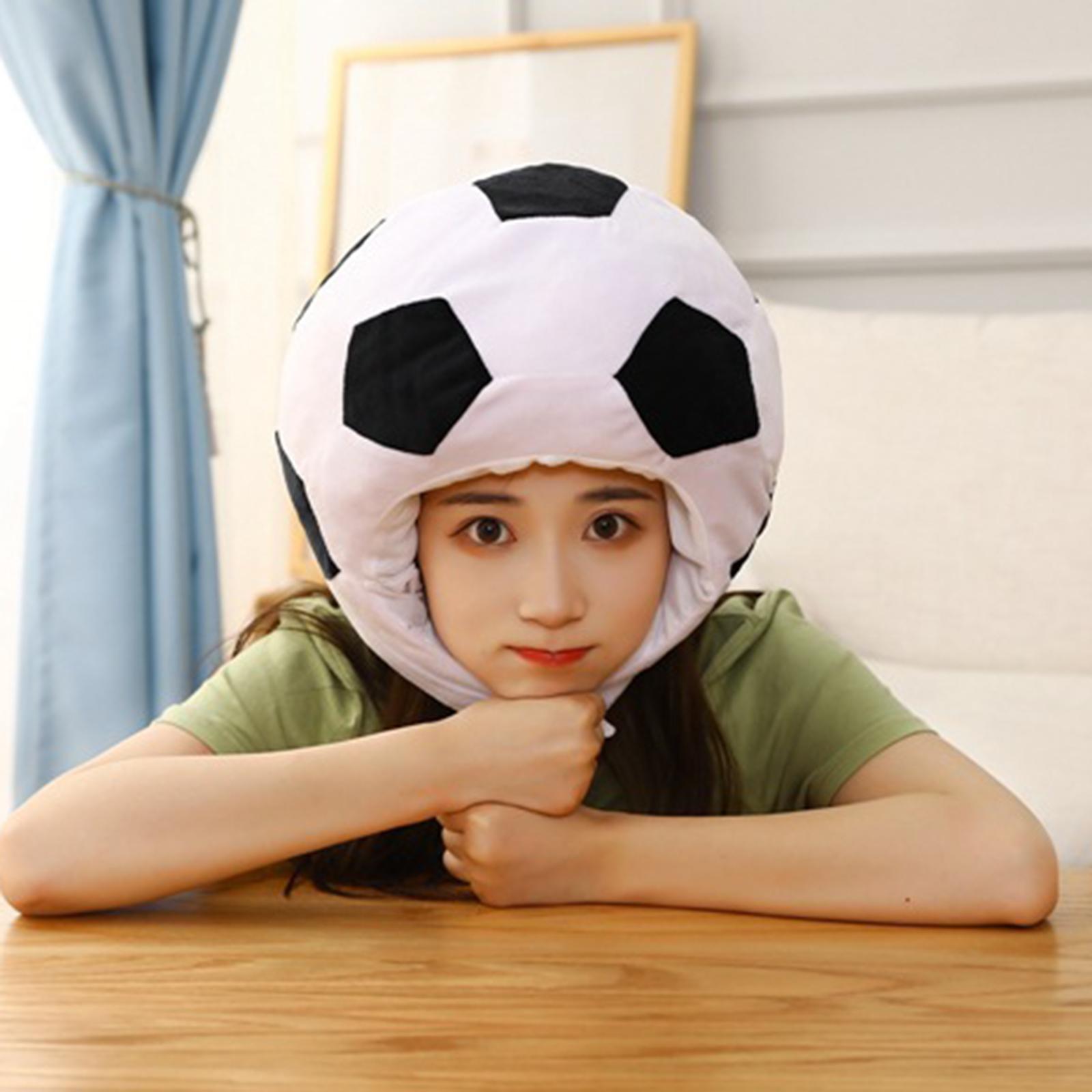 Cartoon Football Plush Hat Photo Props Warm Lovely Headwear for Housewarming