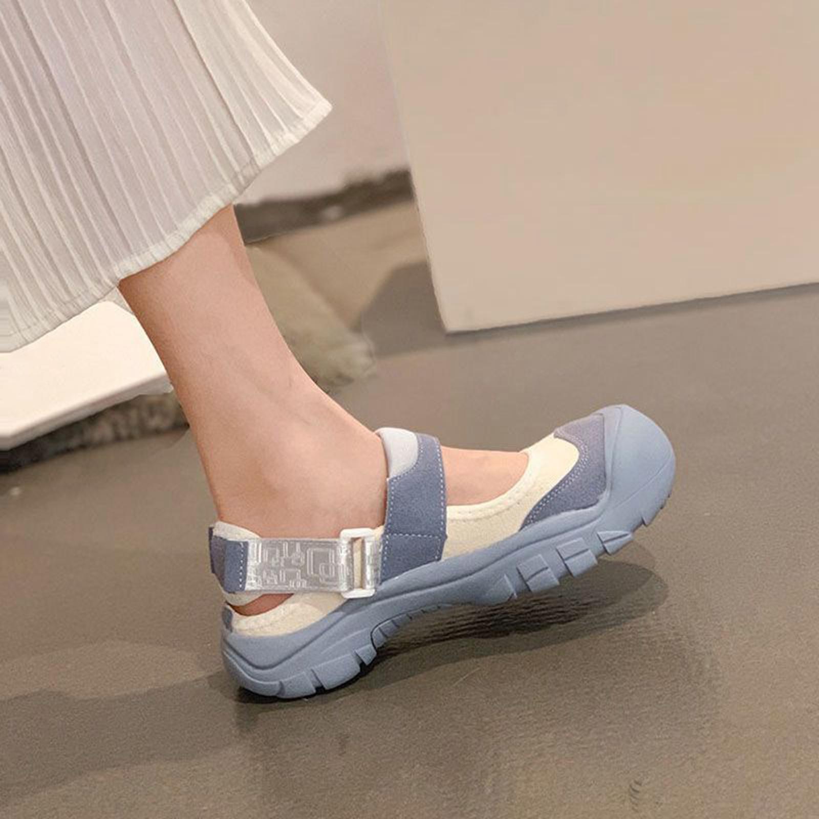 Women Closed Toe Sandals Girls Sandal Shoes for Street Office Outdoor Indoor 36