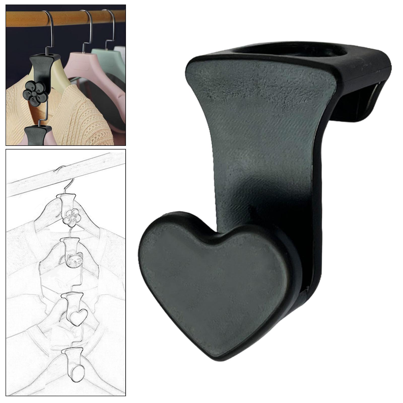 Clothes Hanger Connector Hooks Closet Hangers Organizer Space Saving Clips Heart