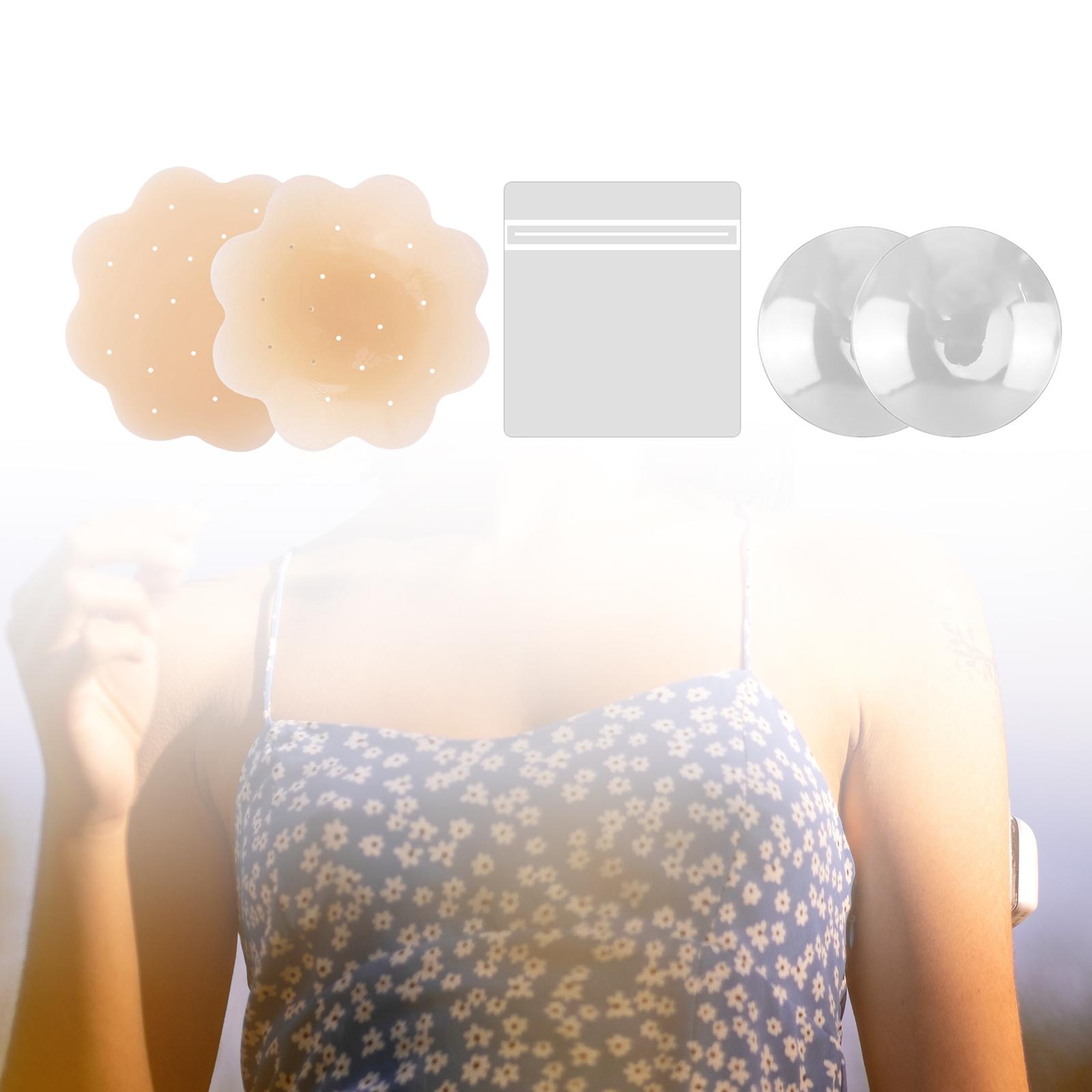 2Pcs Invisible Bra Adhesive Bras for Sleeveless Dress Bathing suits Boxed