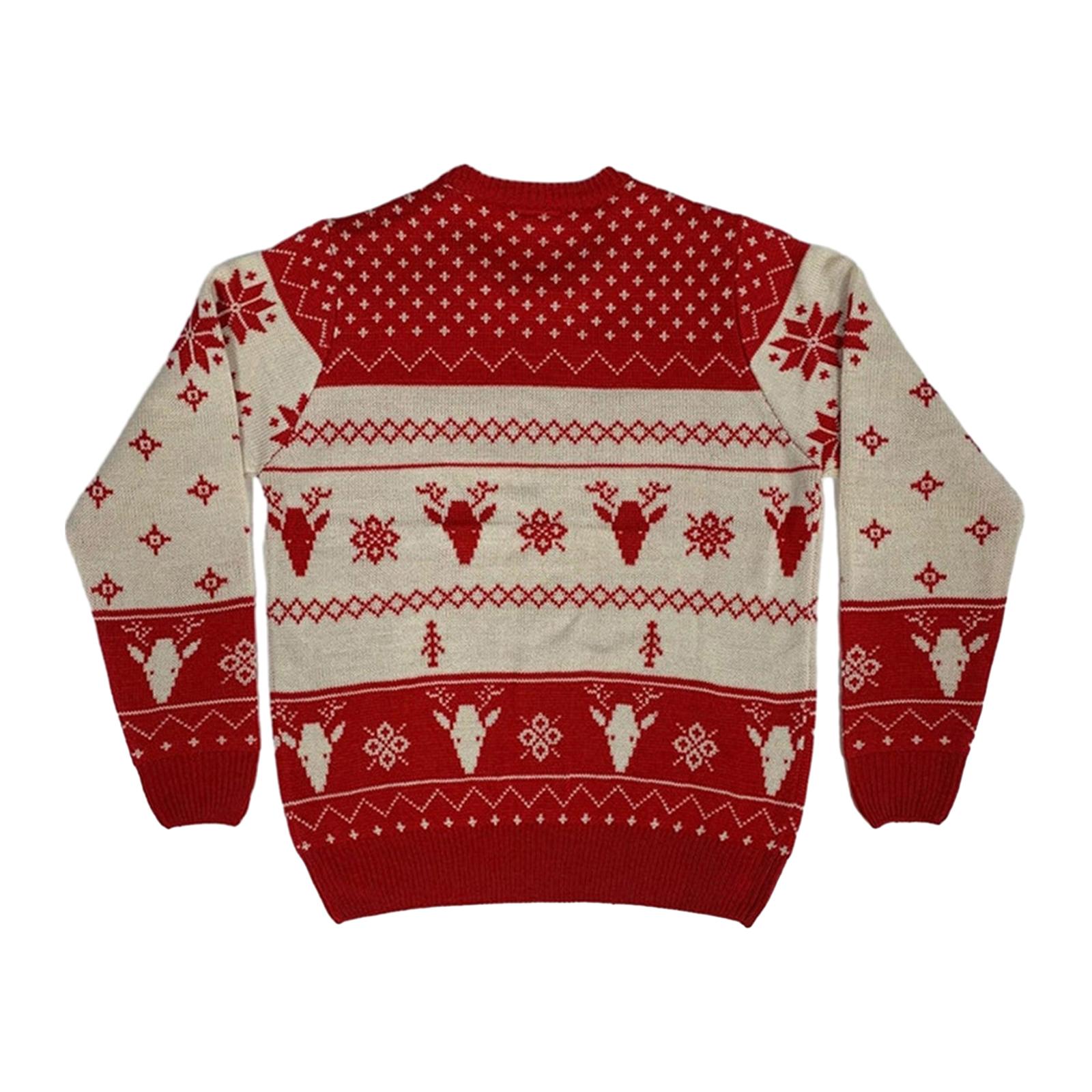 Christmas Sweater Warm Christmas Pattern Pullover for Party Festive Holiday XL