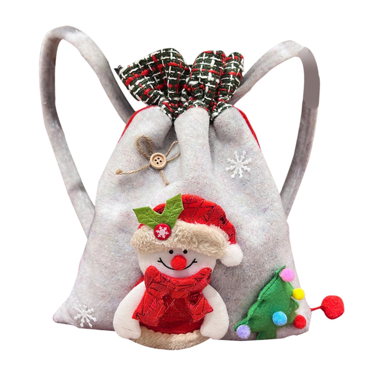 Christmas Gift Bag Party Favors Holiday Stocking Stuffer Drawstring Backpack