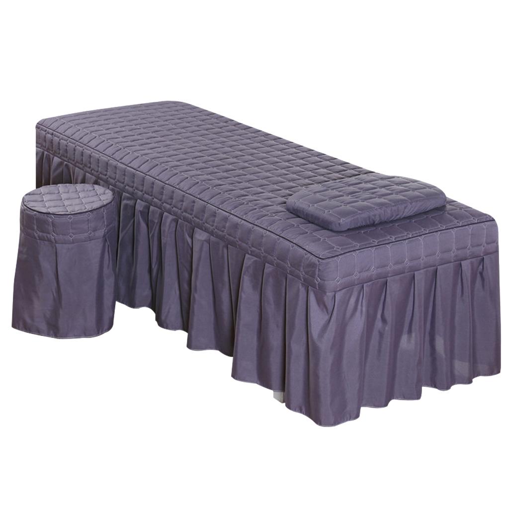 Massage Table Skirt Cover Sheet Pillowcase Stool Cover Beauty Bedding