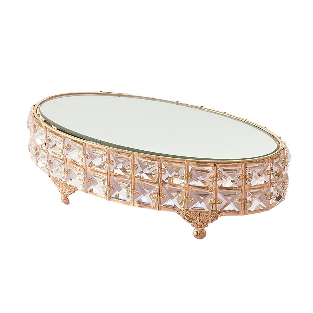 Oval Mirror Cake Stand Fruit Dessert Tray 