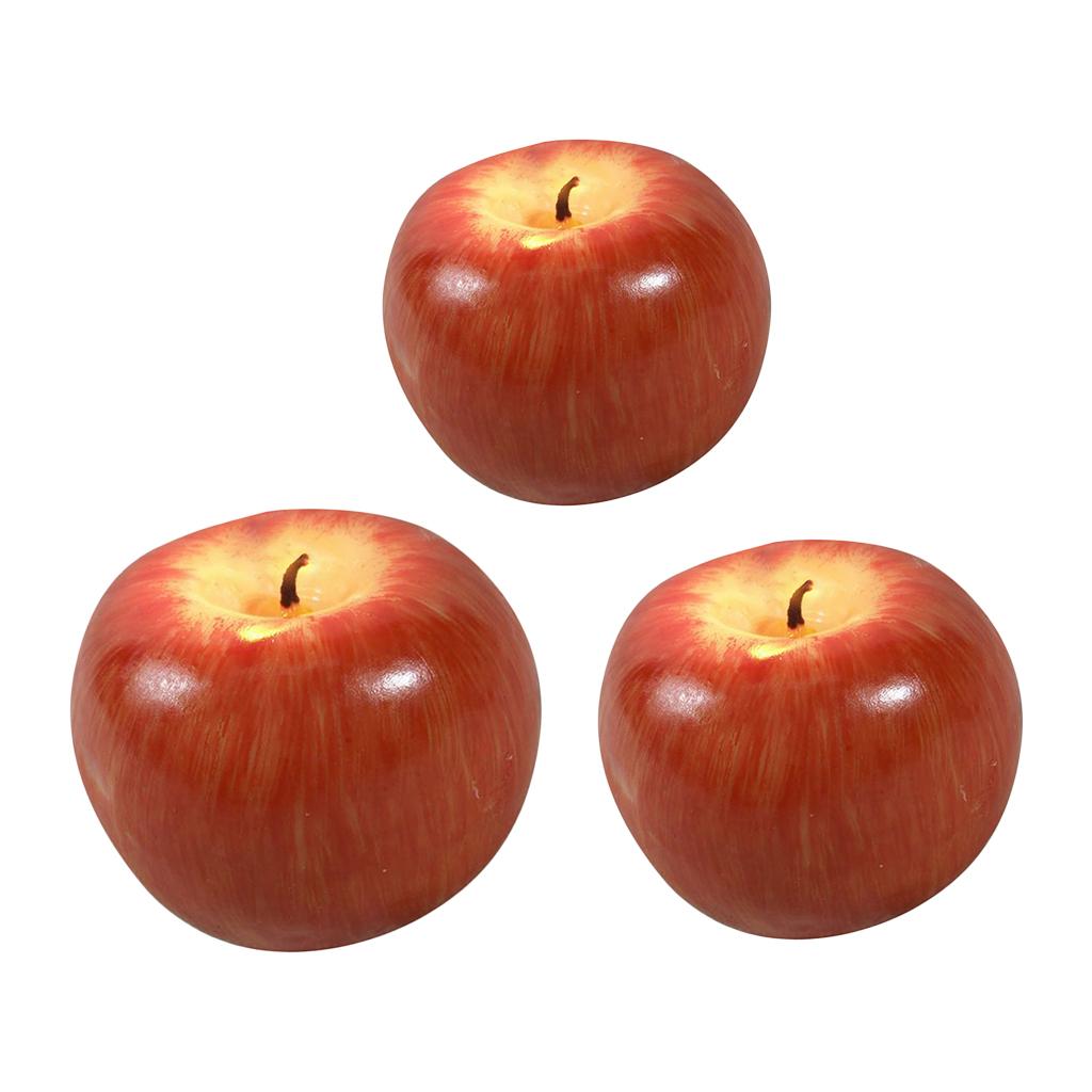 Artificial Apple Fragrant Candle for Romantic Wedding Birthday Xmas Party S