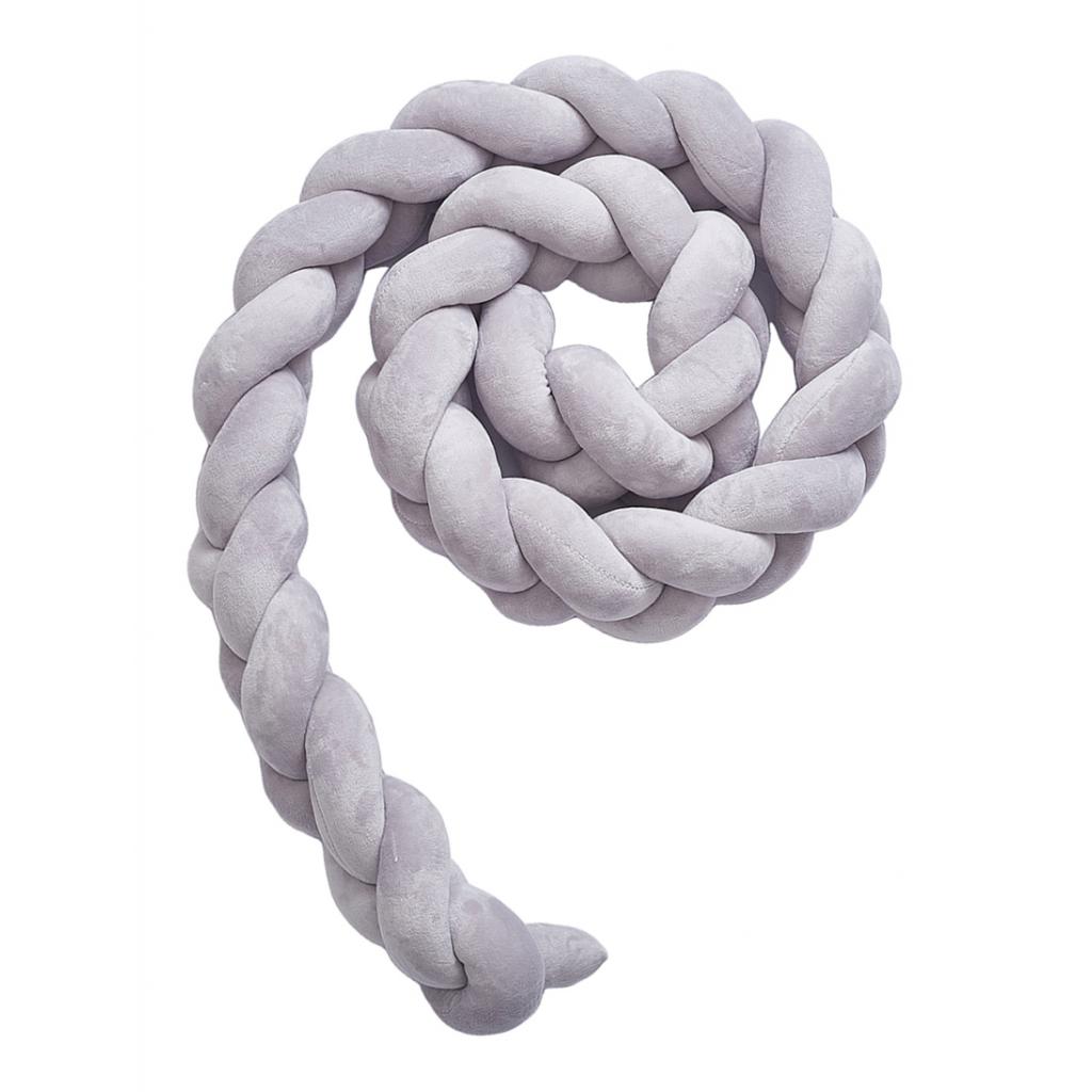 Nordic Style Soft Knot Plush Pillow Braided Baby  Sleep Bumper Gray