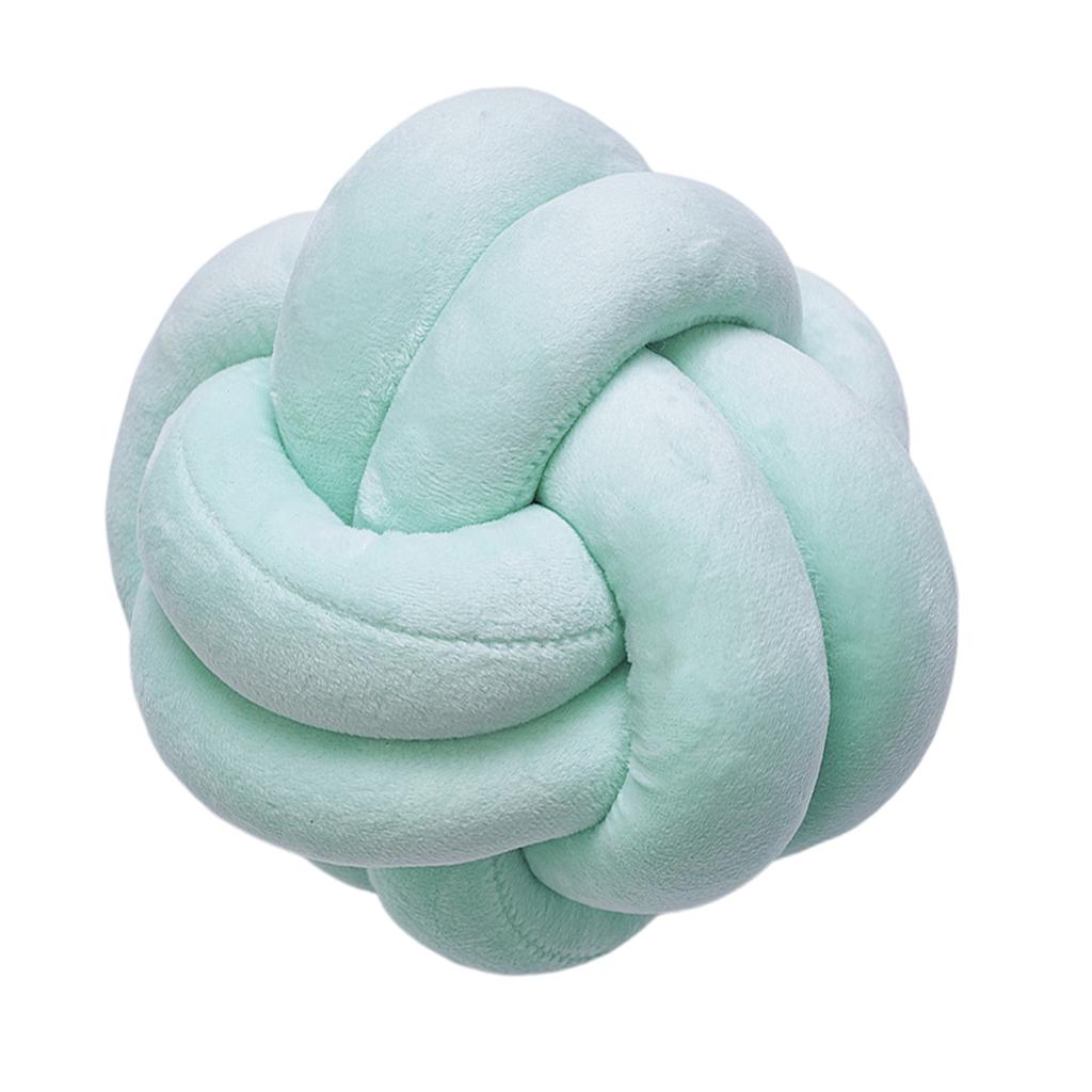 Soft Plush Knot Cushion Sofa Throw Pillow  for Living Room Green