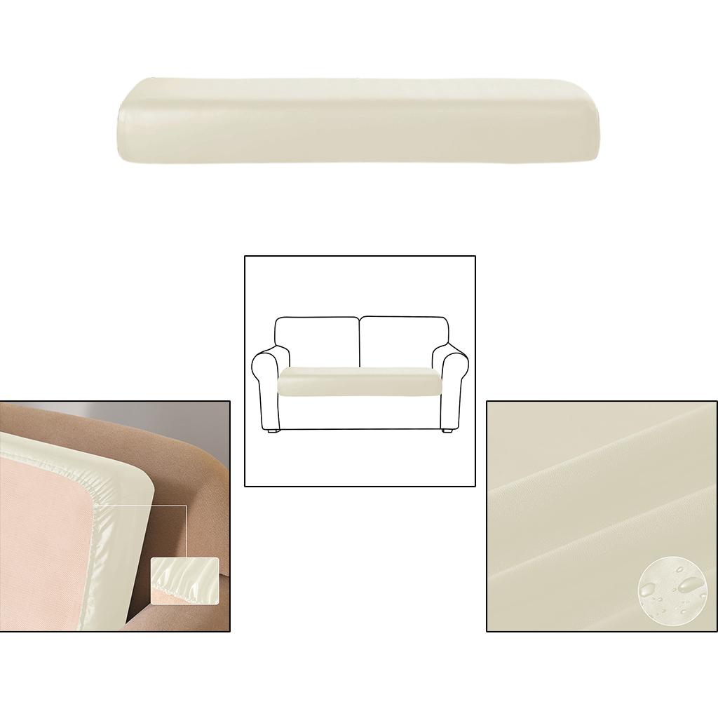 PU-Leather Stretch Sofa Seat Cushion Cover Slipcover 2 Seater