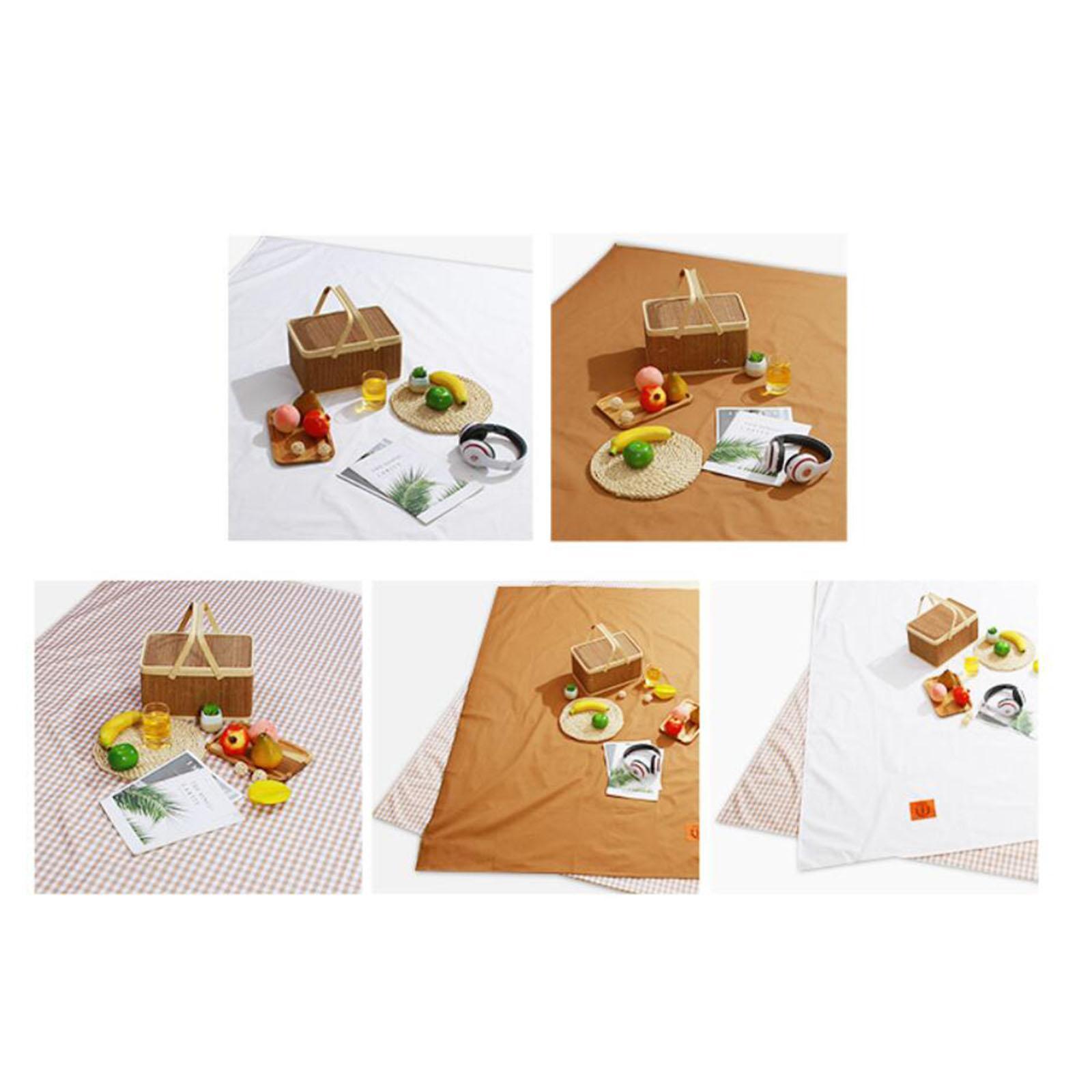 Outdoor Picnic Blanket Tote ,150x200cm / 59x78.74inch White