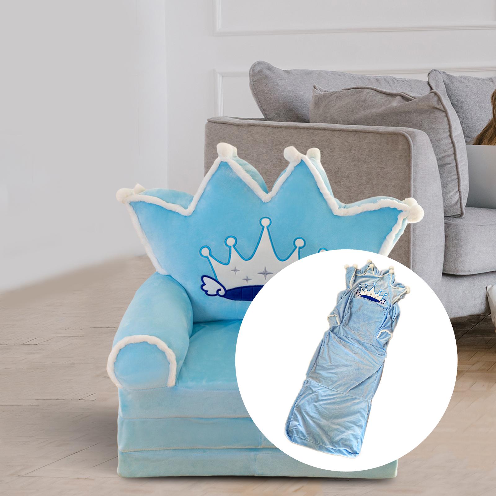 Kids Armchair Slipcover Foldable Washable for Home Bedroom Crown