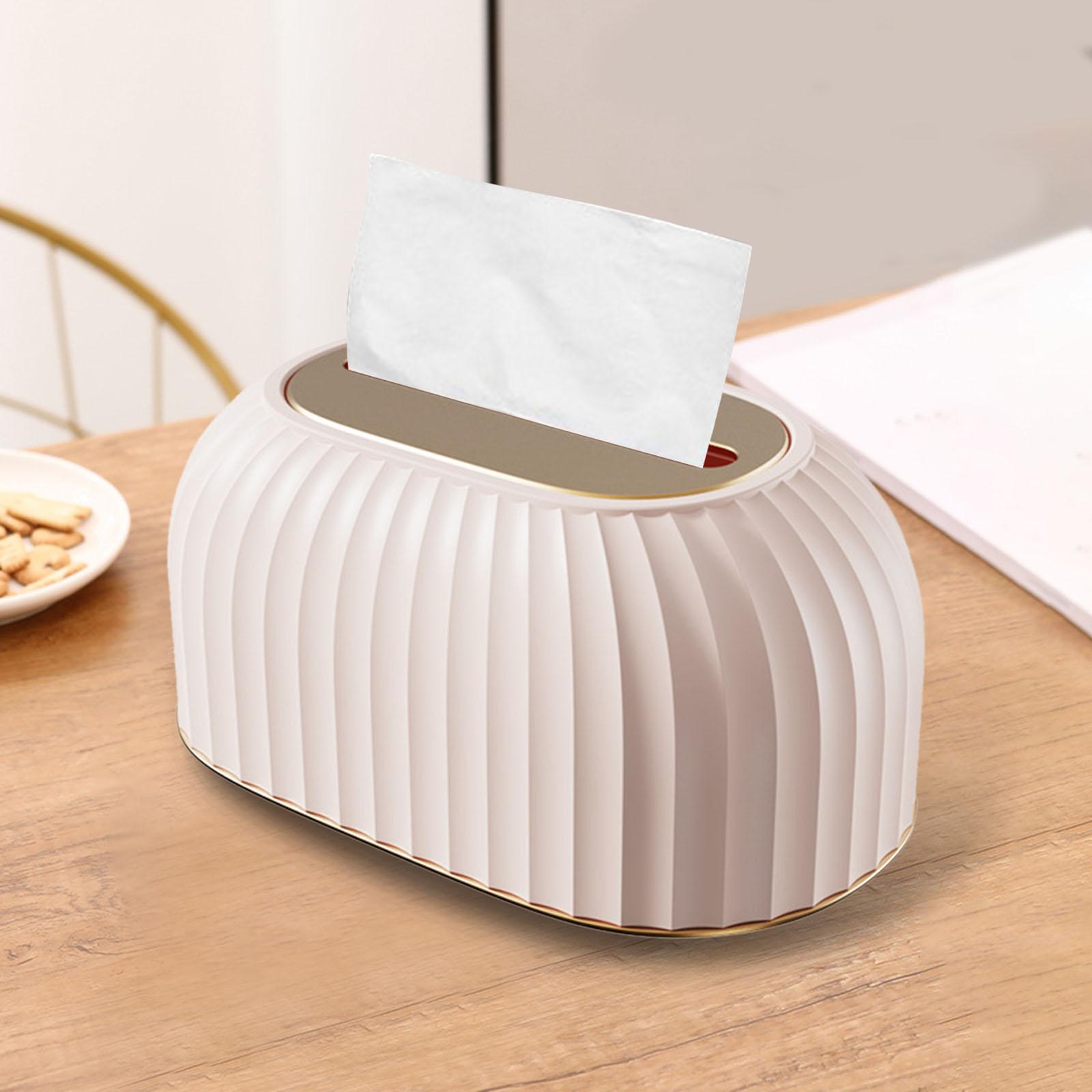 Automatic Lifting Tissue Box Napkin Paper Storage Organizer Pink