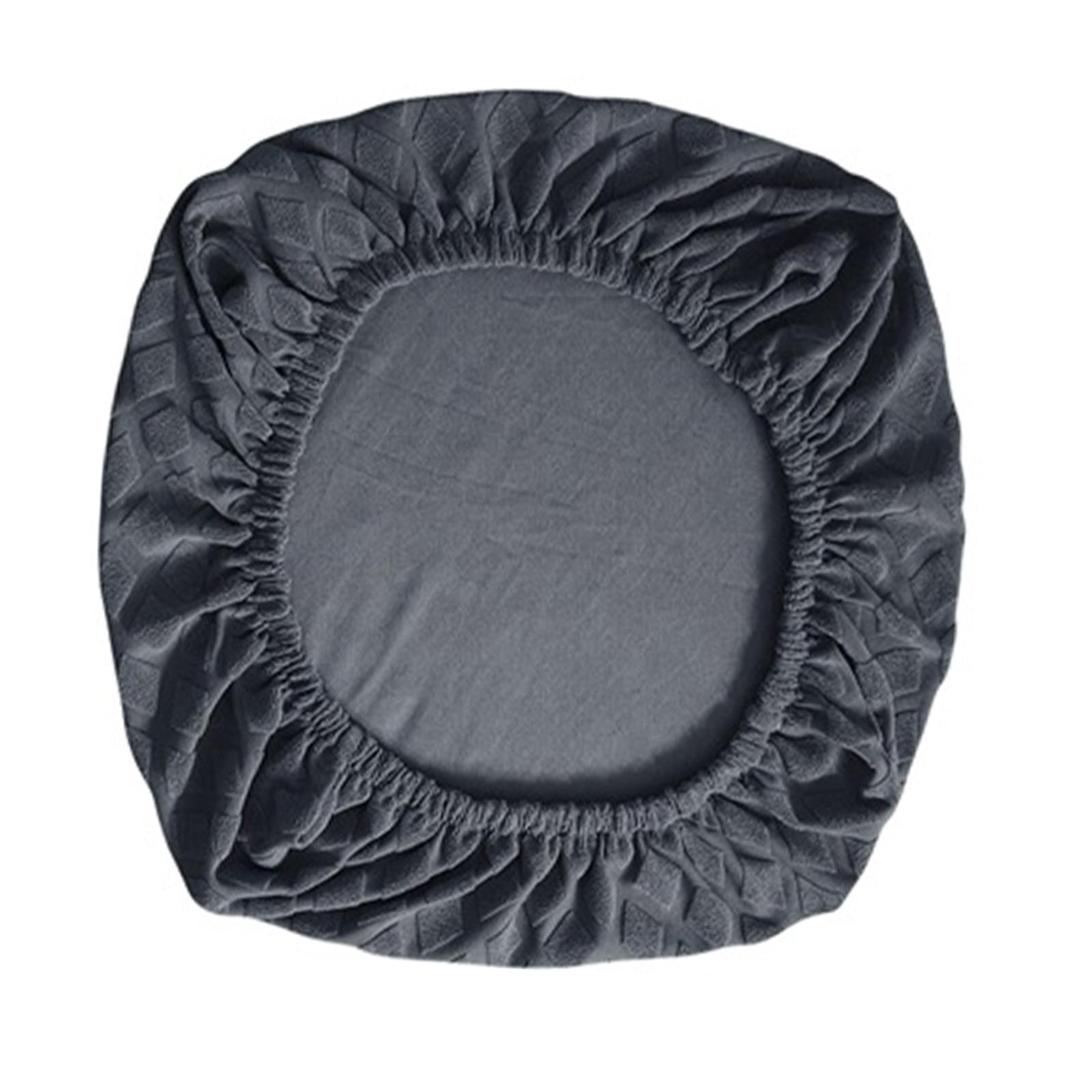 Chair Seat Cover Dining Room Chair Seat Slipcover Removable Washable Dark Gray