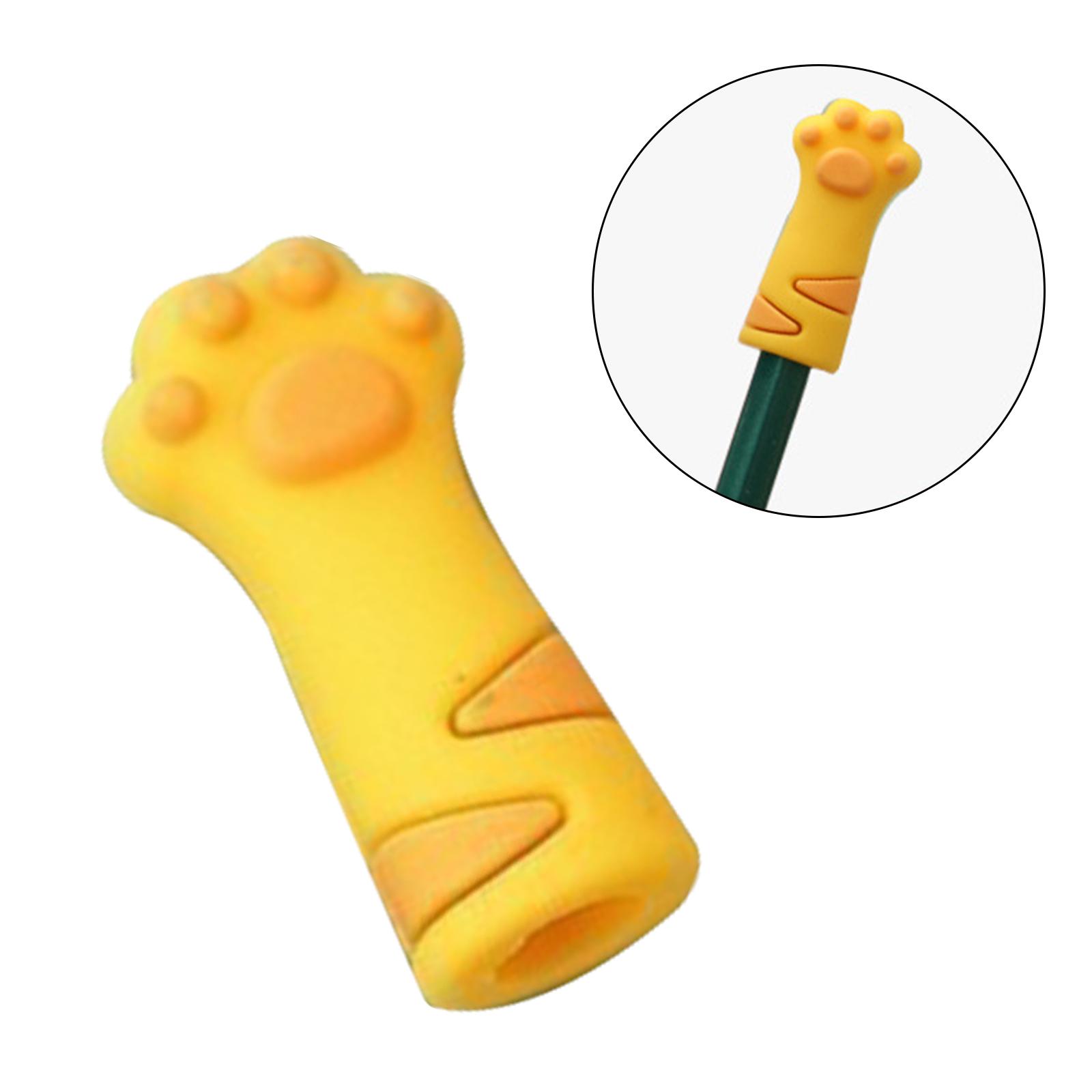 Pencils Caps Pencil Extender Cover Portable Sketching Students Supplies Orange