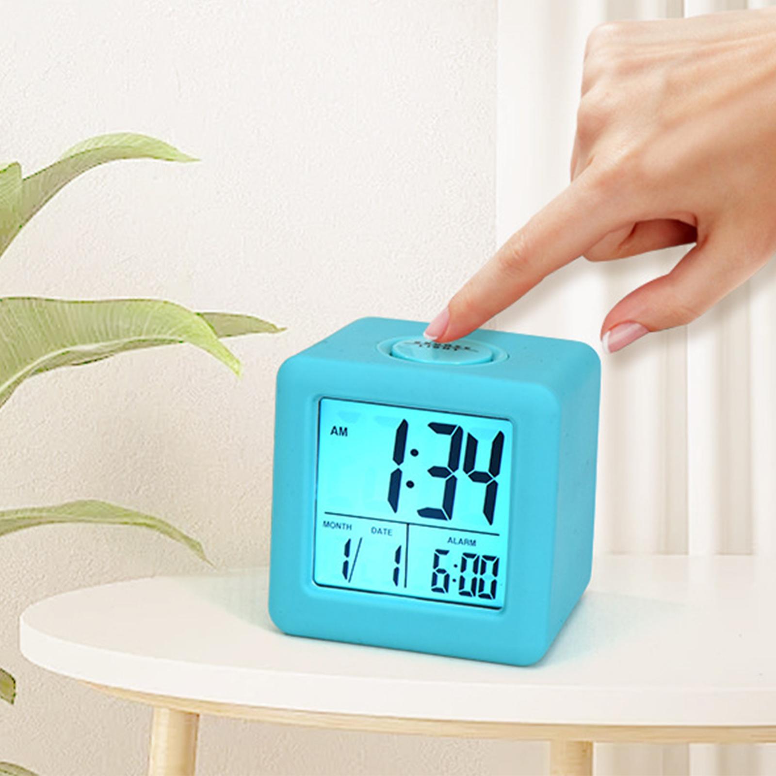 Alarm Clock for Bedroom Desktop Clock Multifunctional Electronic Table Clock Blue